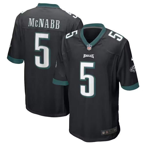 Men's Philadelphia Eagles #5 Donovan McNabb Black Stitched Game Jersey Men's Philadelphia Eagles #5 Donovan McNabb Black Stitched Game Jersey